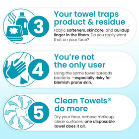 Clean Skin Club towel removing makeup to reveal cleaner-looking skin