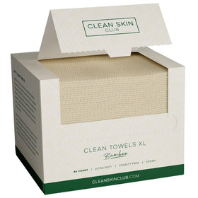Clean Skin Club pack front showing 50-count disposable towels for hygiene