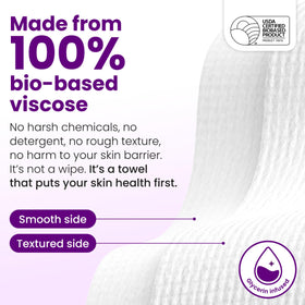 CLEAN SKIN CLUB open pack revealing stacked disposable face towels