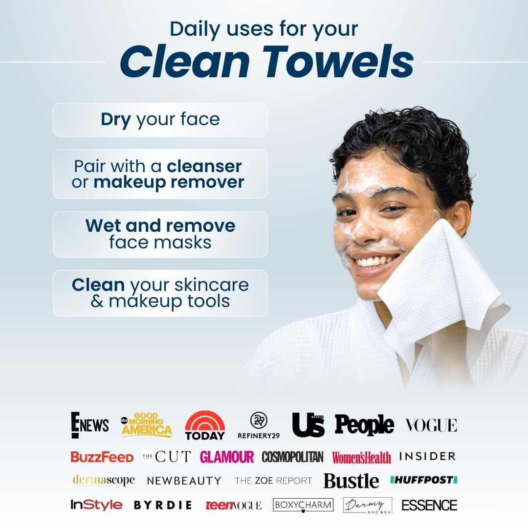 CLEAN SKIN CLUB replacement towels and packaging for simple restocking process