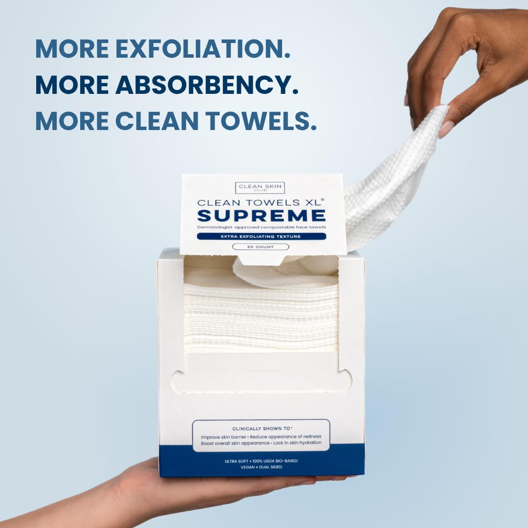 CLEAN SKIN CLUB stacked towels highlighting thickness and layered design