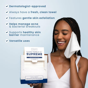 CLEAN SKIN CLUB towel pack in travel pouch for on-the-go hygiene