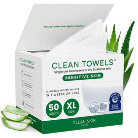 CLEAN SKIN CLUB front packaging showing XL 50-count and benefits