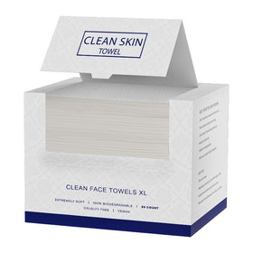 Clean Skin Towel front box view showing pack and count, hygienic convenience