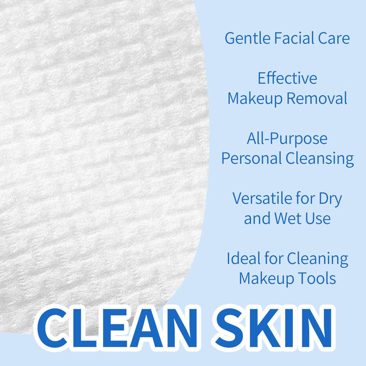 Clean Skin Towel box opened displaying 50 towels, easy single‑use access