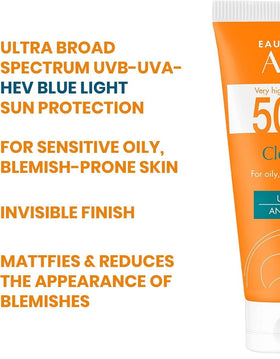 Generic Clean Solaire applied to cheek illustrating oil-control and no-grease benefit