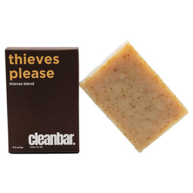 Cleanbar Thieves Please front packaging showing bar and warm spices benefit: aromatic cleanse