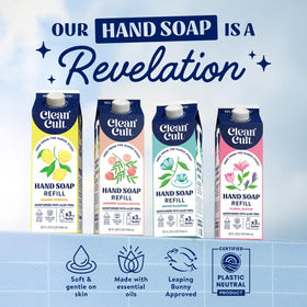 Cleancult soap lather on hands showing moisturizing effect and gentle cleanse