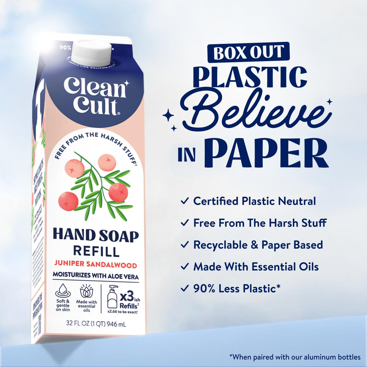 Cleancult paper pouch close-up texture highlighting eco packaging