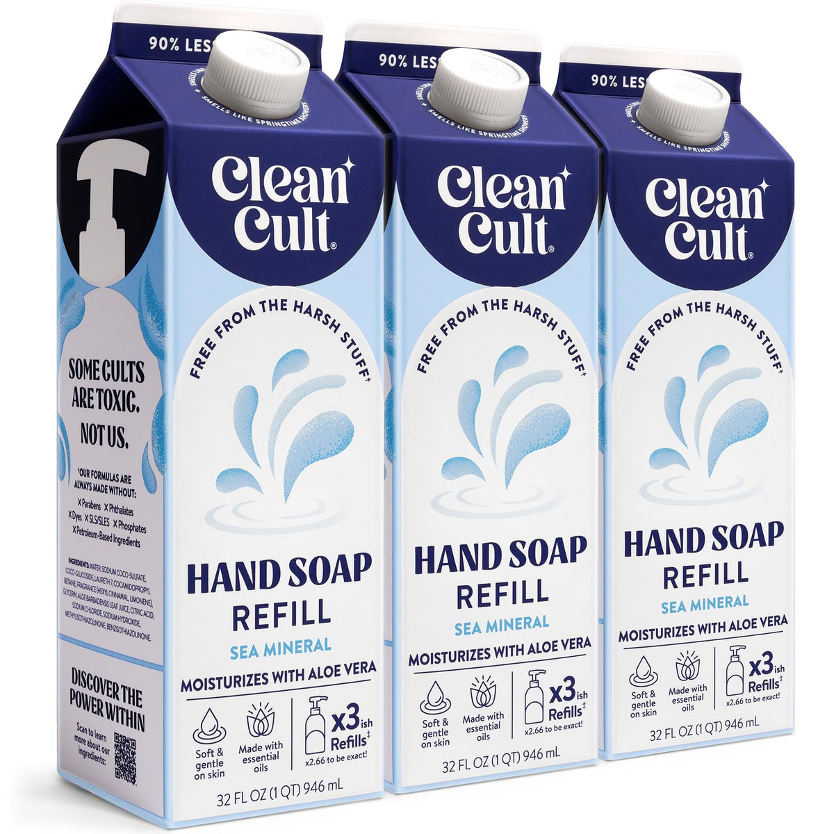 Cleancult front packaging showing 3-pack and eco-friendly benefit