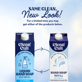 Cleancult size scale next to household items showing volume clarity