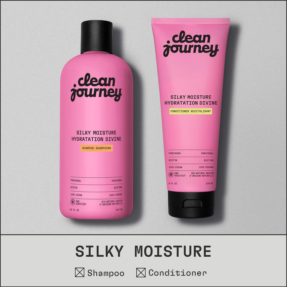 cleanjourney in shower on wavy hair shows hydration and wave definition benefit