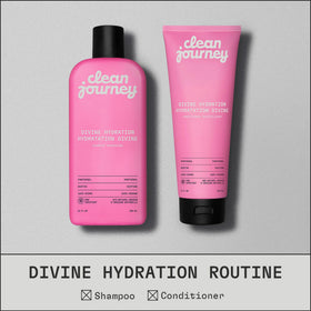 cleanjourney bottle staged with tropical fruit for scent inspiration benefit: fresh fragrance