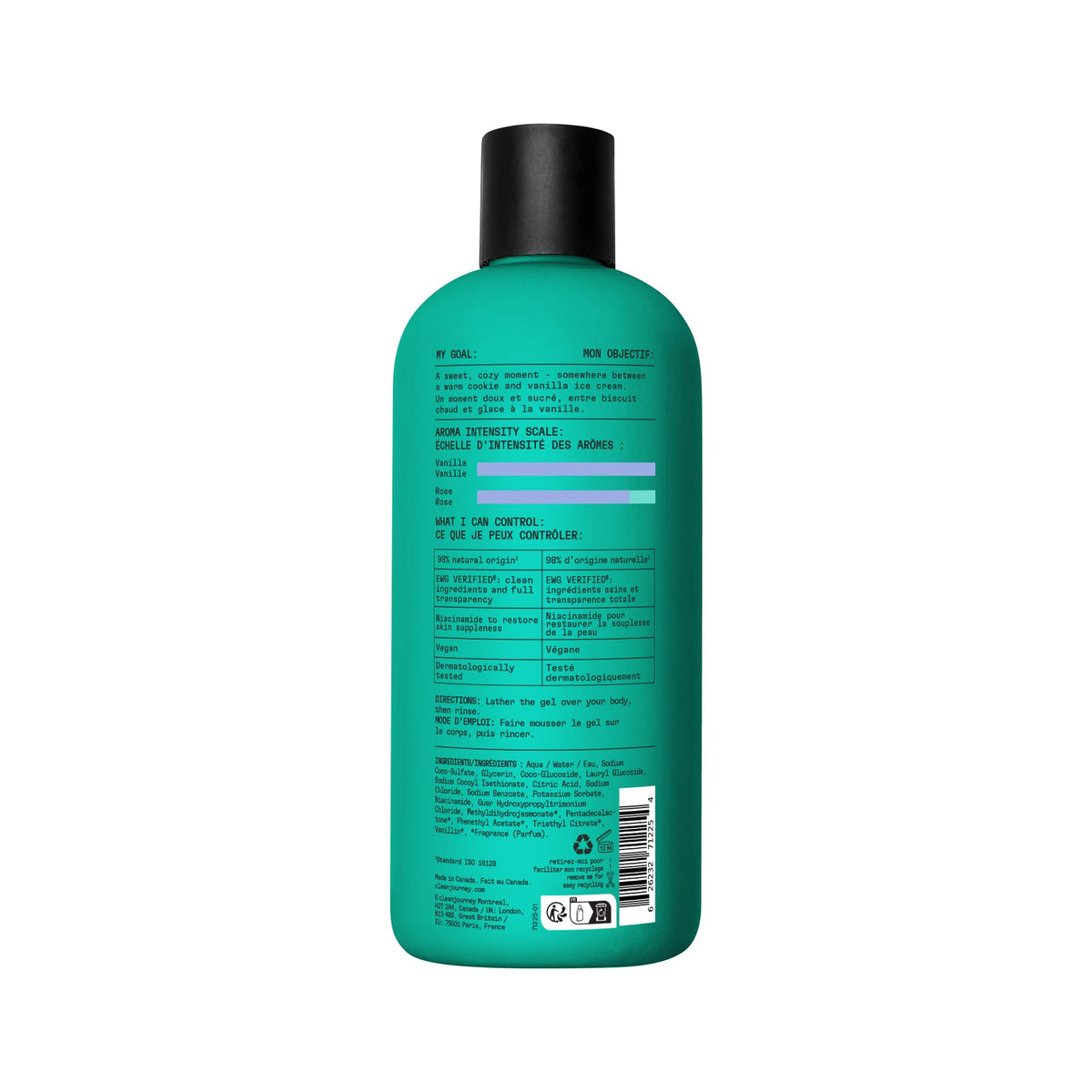 cleanjourney vanilla and caramel notes visual emphasizing warm, subtle fragrance