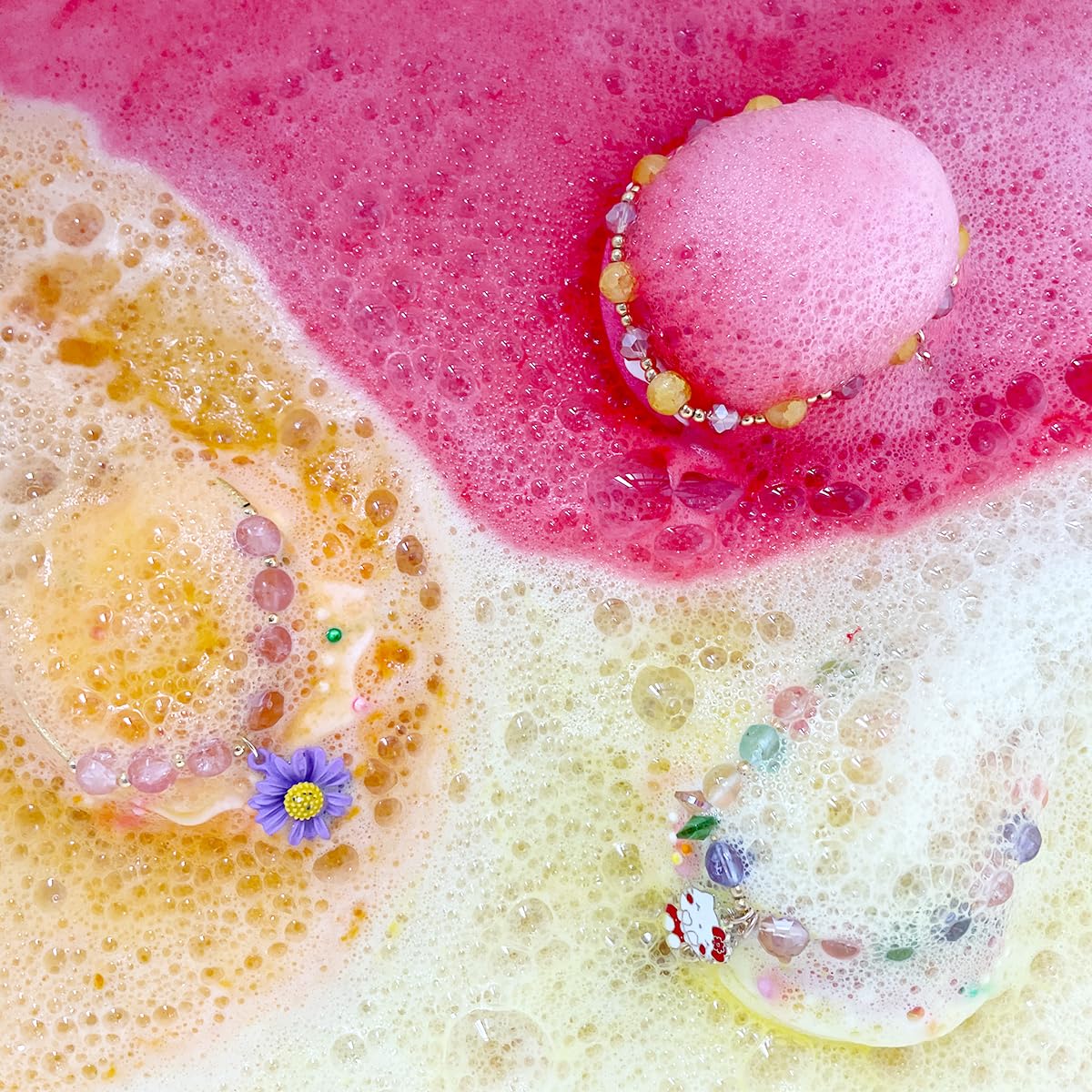 Clear and Fresh close-up of bath bomb texture showing smooth fizzing surface