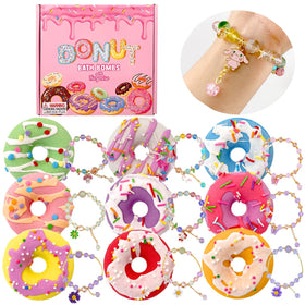 Clear and Fresh front packaging showing colorful donut bath bombs and kid-friendly look