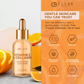 Clear Beauty dropper releasing serum, highlighting lightweight texture and hydration