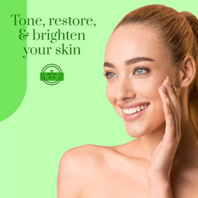 Clear Beauty ingredients display with cucumber and aloe for soothing