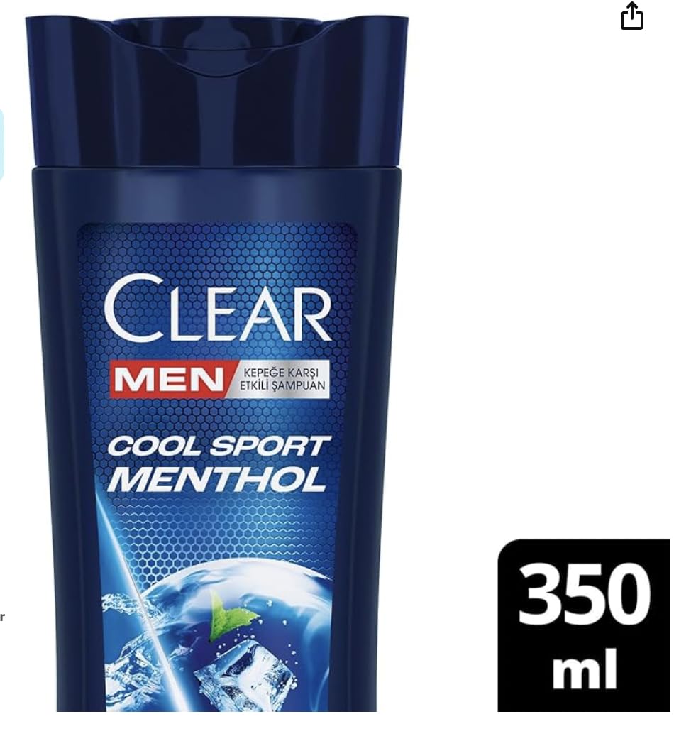 Clear Men close-up gel texture with visible menthol particles for cooling sensation