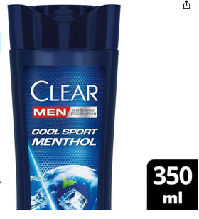 Clear Men close-up gel texture with visible menthol particles for cooling sensation