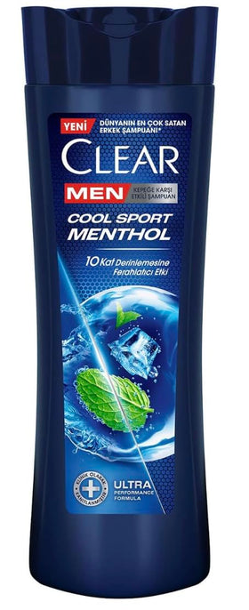 Clear Men front packaging showing 350 ml bottle and label, highlighting freshness benefit