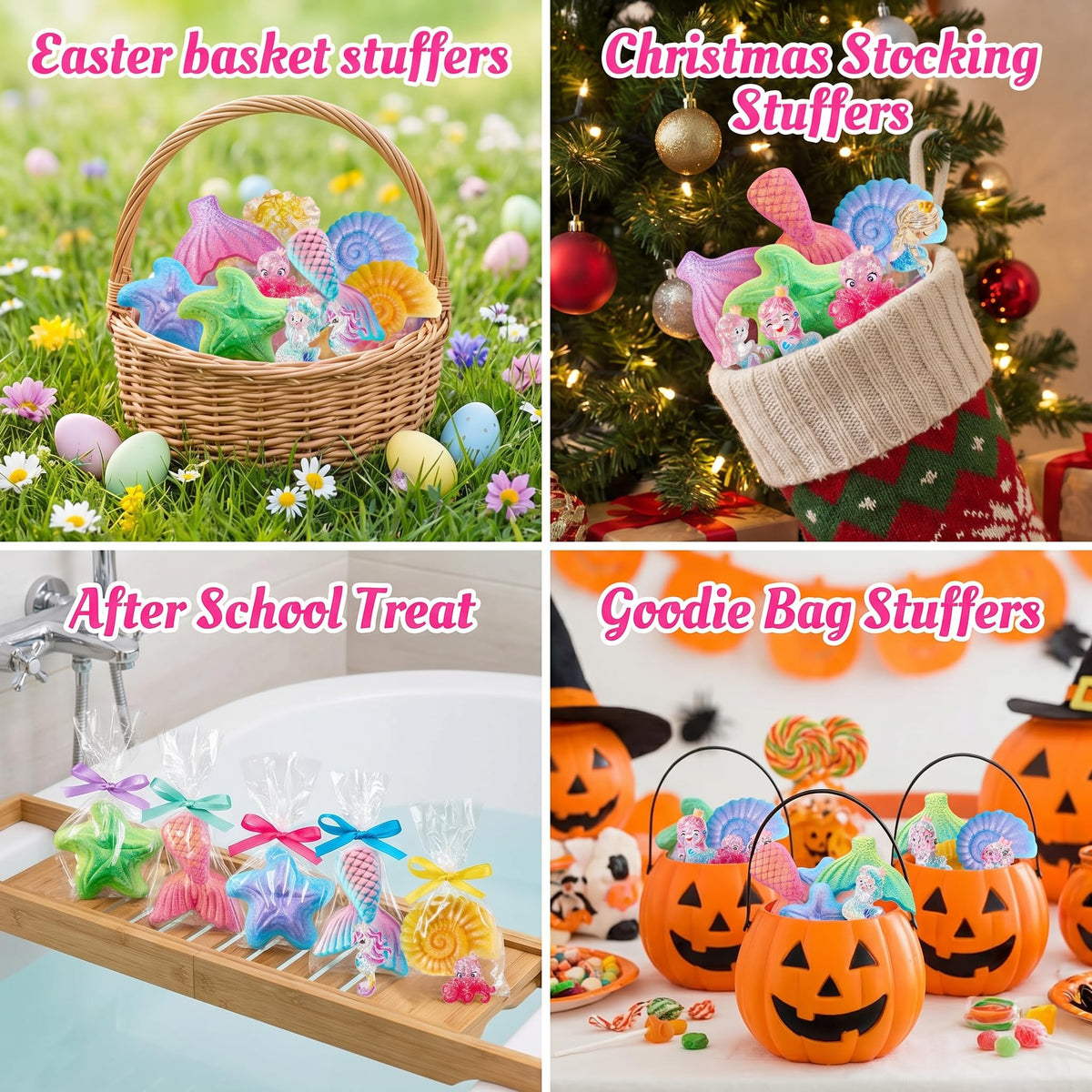 Child enjoying bubble bath with Clear and Fresh bombs encouraging imaginative play