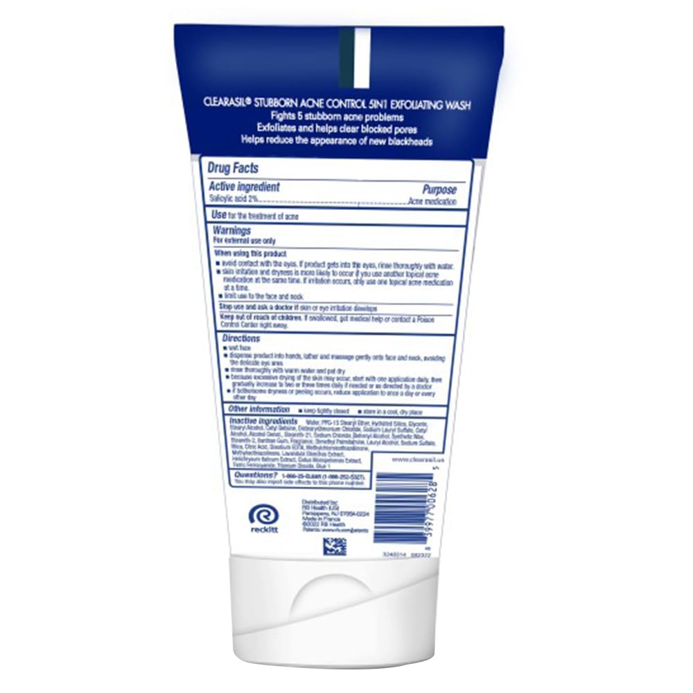 Clearasil macro of exfoliating beads highlighting physical exfoliation action