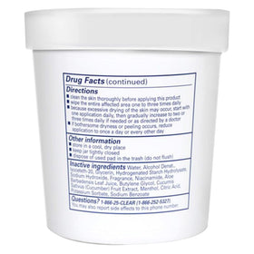 Clearasil pad in hand demonstrating size and easy, single-use benefit