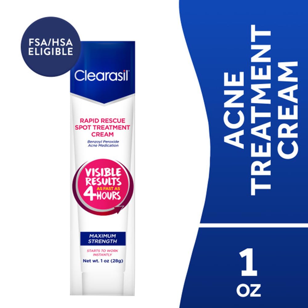 Clearasil tube open with gel on fingertip showing smooth, fast-absorbing texture
