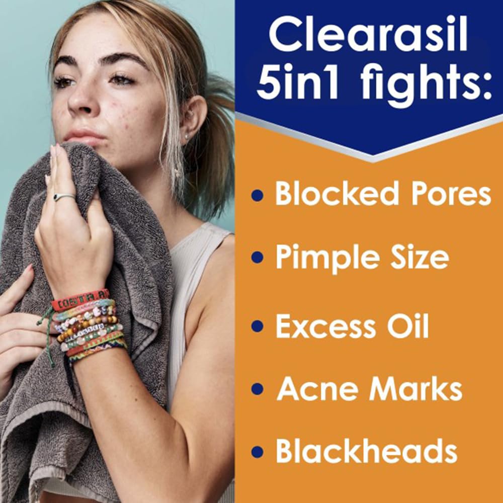 Clearasil being lathered in palm demonstrating convenient daily use benefit