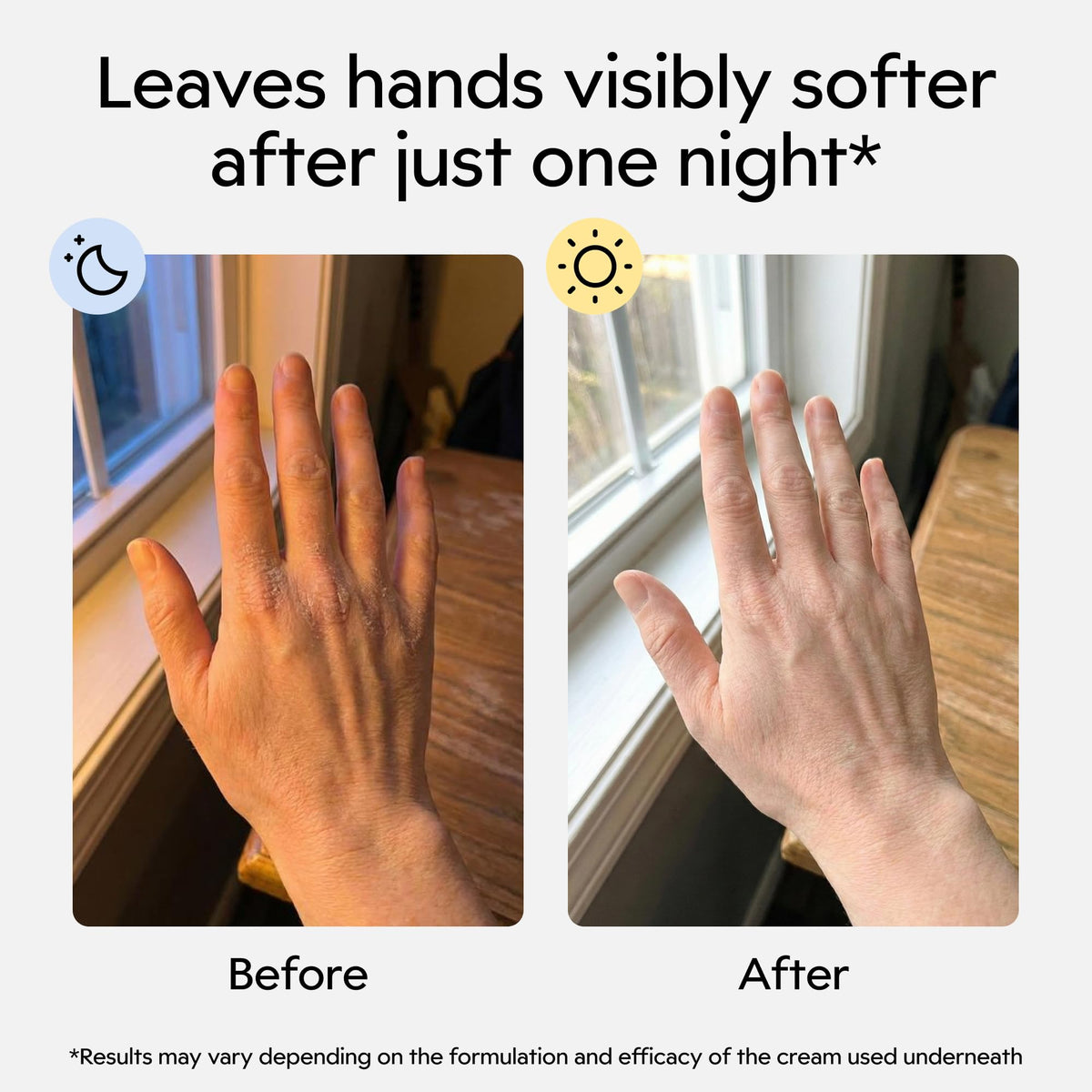 Clearbody Organics gloves being worn to demonstrate fit and overnight use