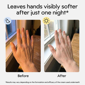 Clearbody Organics gloves being worn to demonstrate fit and overnight use