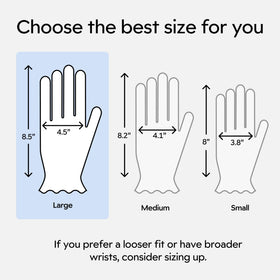 Clearbody Organics gloves worn over lotion to boost moisturizer absorption