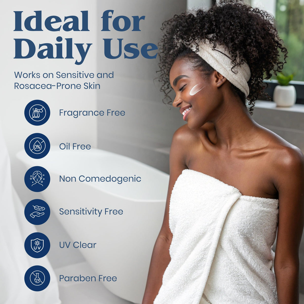 ClearChoice applied on hand illustrating sheer, no-white-cast blend