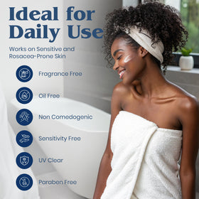 ClearChoice applied on hand illustrating sheer, no-white-cast blend