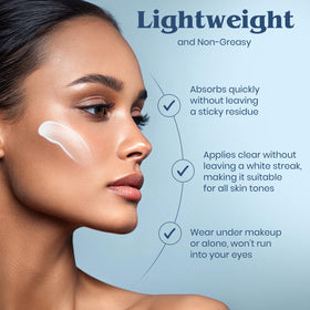 ClearChoice texture close-up demonstrating lightweight, non-greasy finish