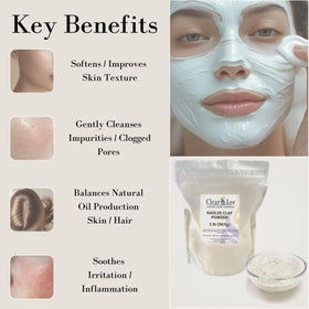 ClearLee close-up of fine white kaolin clay texture for smooth mixing