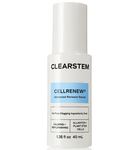 CLEARSTEM front packaging showing serum bottle and branding, conveys trust