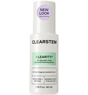 CLEARSTEM front bottle shot showing sleek packaging and clear serum benefit