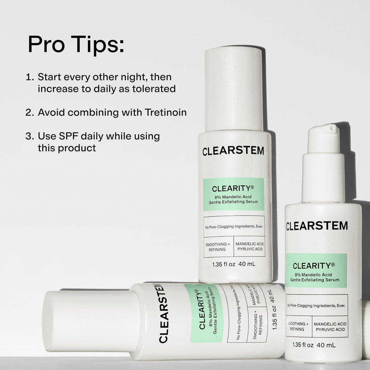 CLEARSTEM 40ml size comparison demonstrating travel-friendly convenience