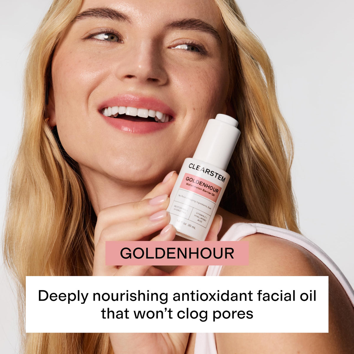 CLEARSTEM dropper dispensing oil demonstrating precise, mess-free application