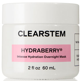 CLEARSTEM jar front view showing packaging and nightly hydration benefit