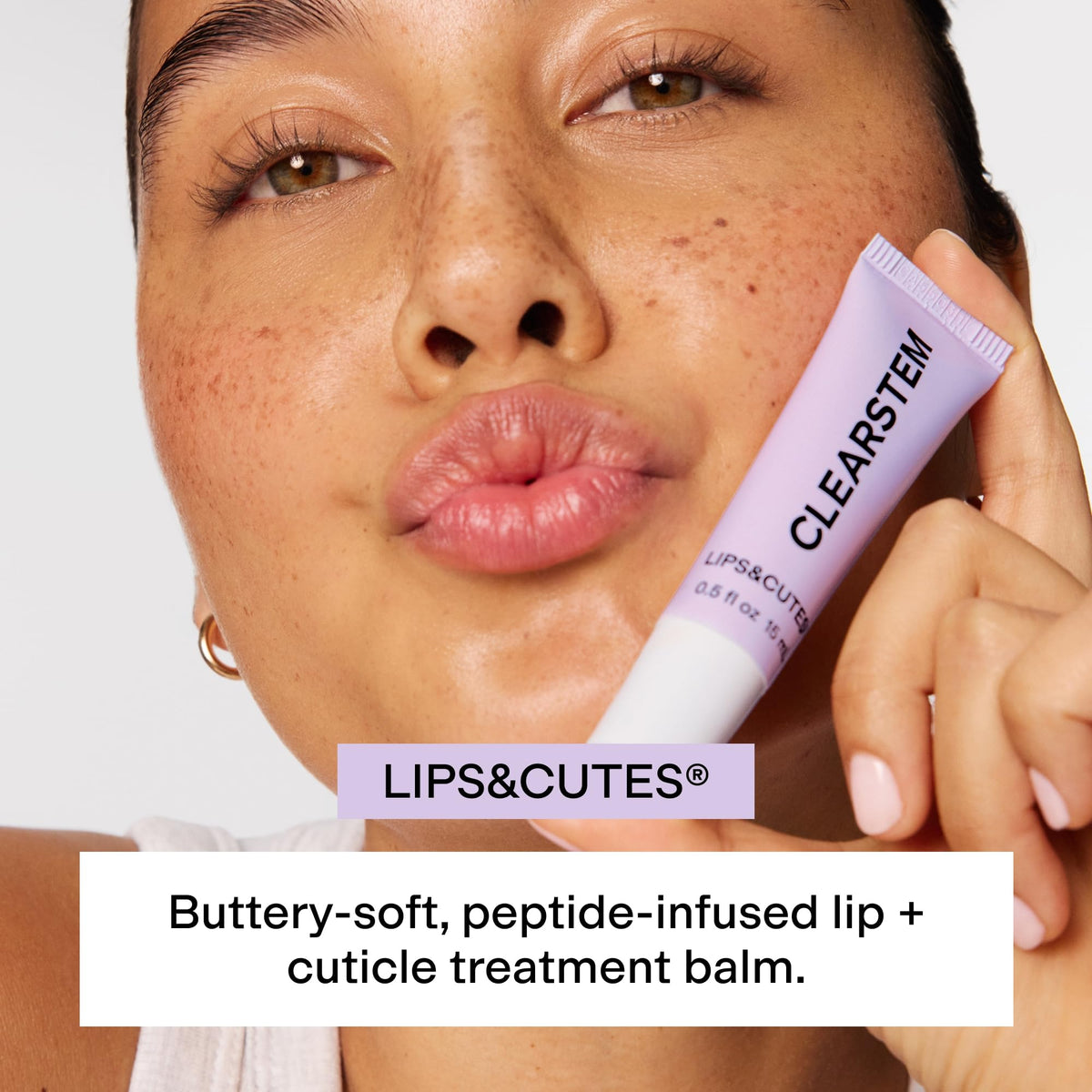 CLEARSTEM open tube showing buttery balm texture for quick absorption