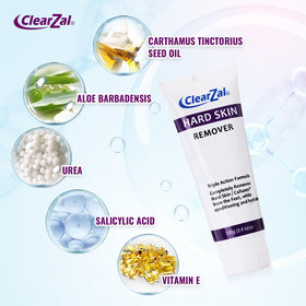 Clearzal cream texture close-up, demonstrates smooth, moisturizing consistency