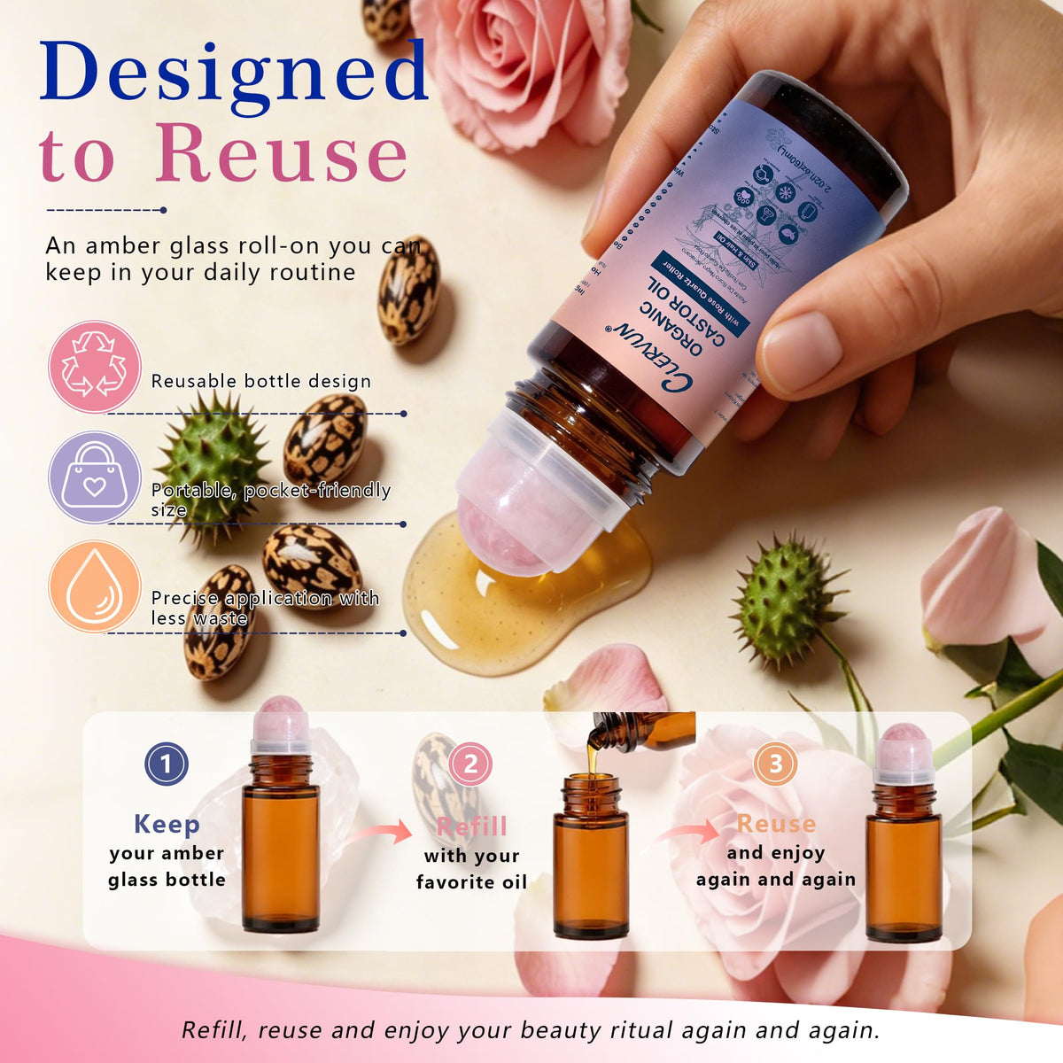 CLERVUN label ingredients detail emphasizing organic cold-pressed castor oil