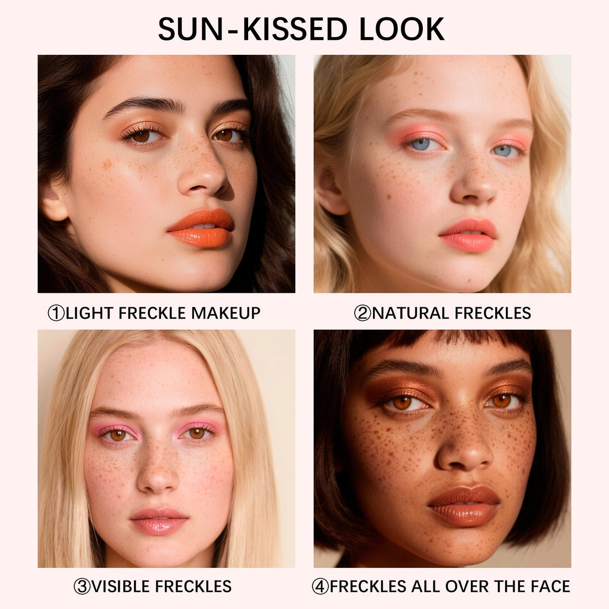 CLERVUN freckle pen used on model face to show instant, believable freckles