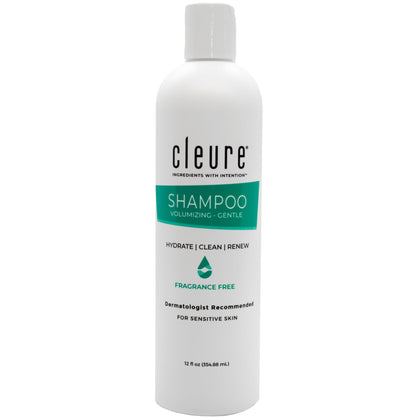 Cleure front packaging 12oz showing clean label and benefits for sensitive skin