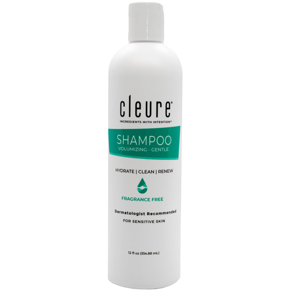 Cleure front packaging 12oz showing clean label and benefits for sensitive skin