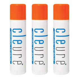 Cleure front packaging 3-pack showing clean design and travel-ready convenience