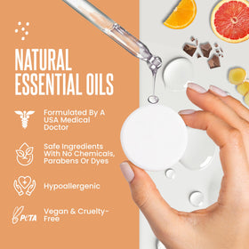 CLEVERFY tablet placed on shower shelf for easy aromatherapy use